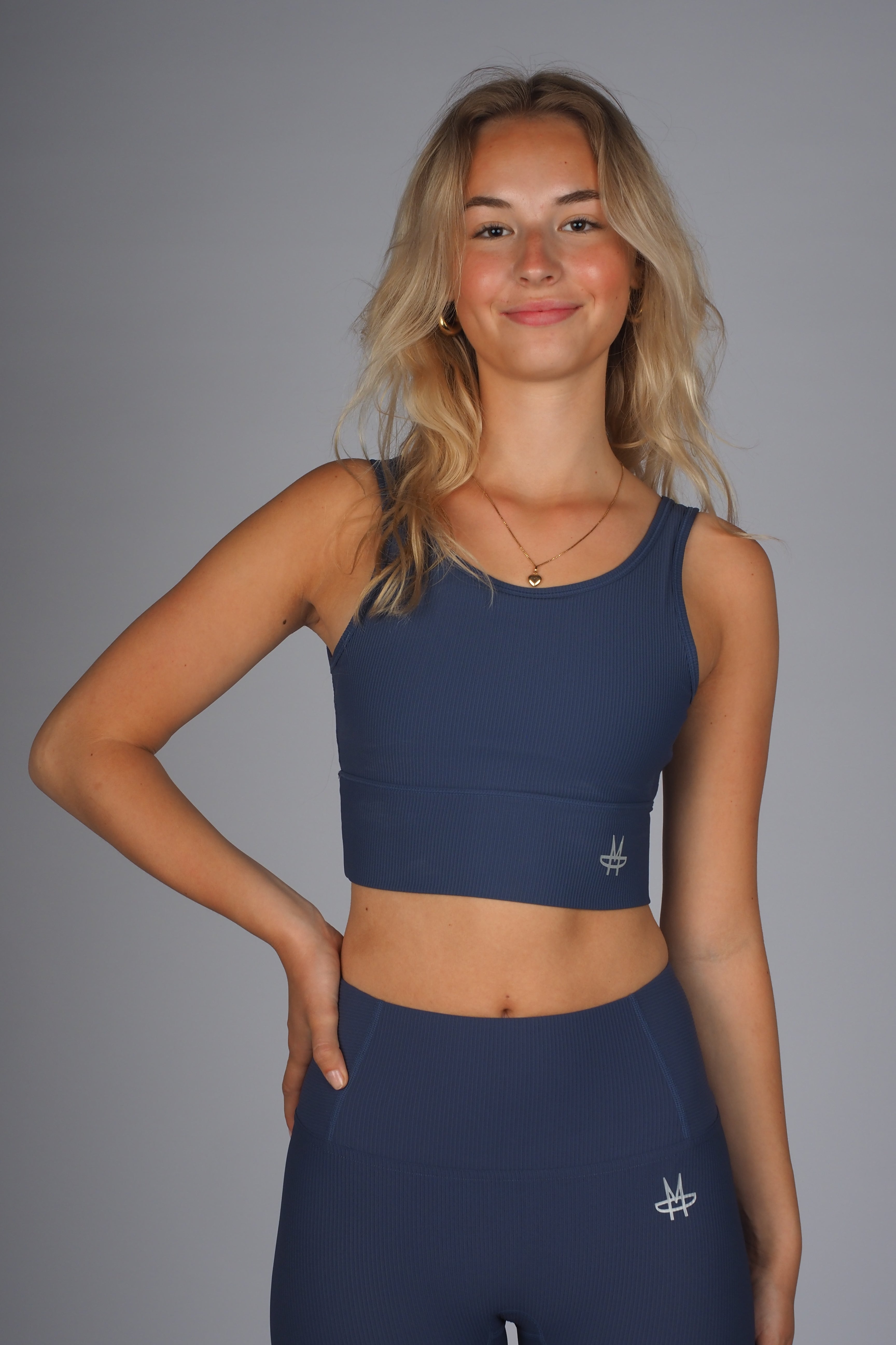 Ribbed Addiction Sports Top - Blue