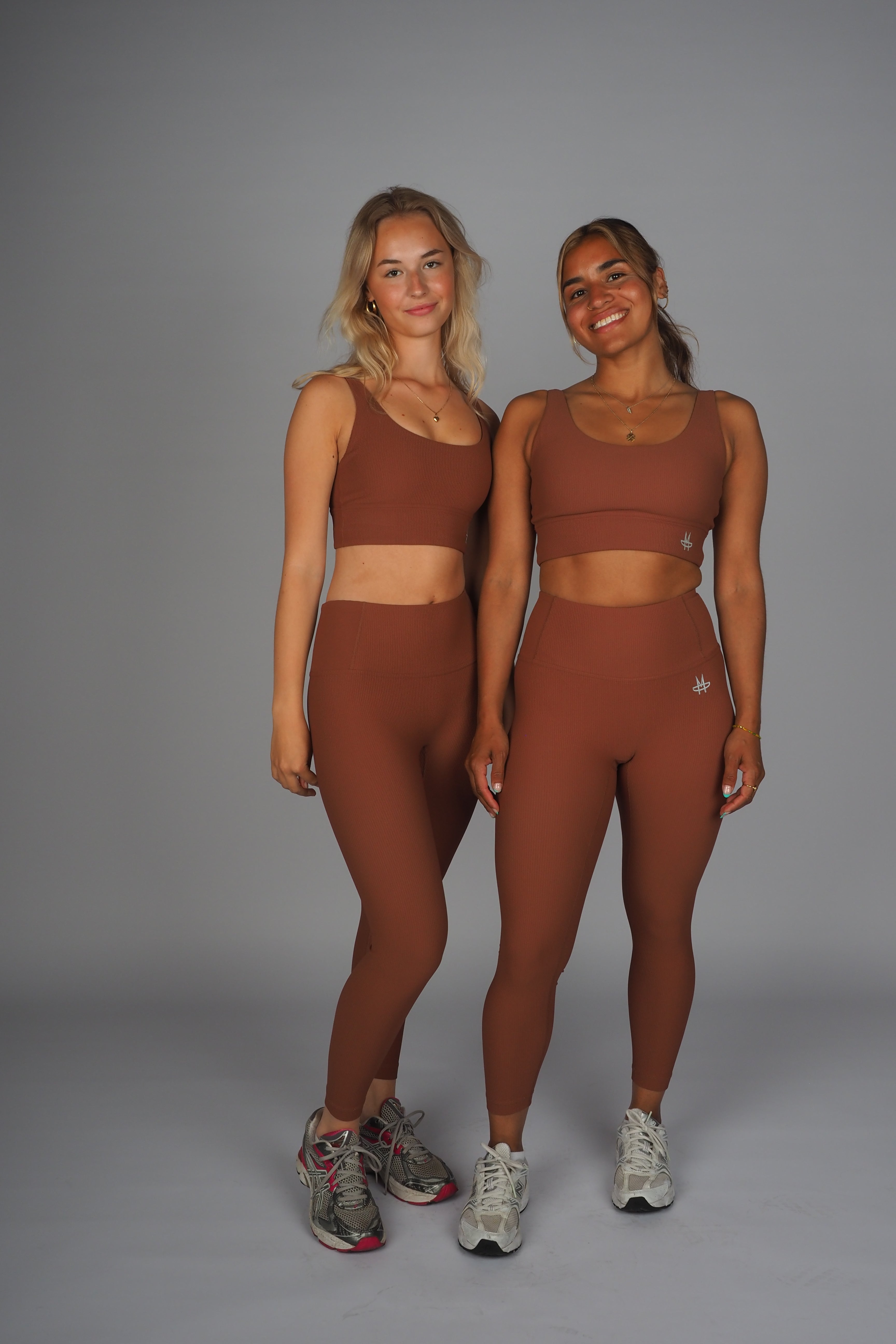 Ribbed Addiction Sports Top - Bronze Brown