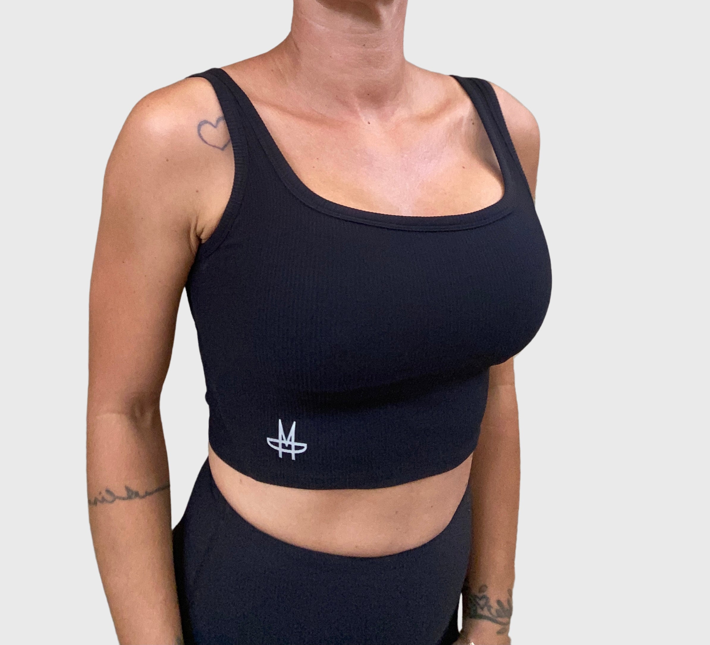 Ribbed Addiction Crop Top - Black