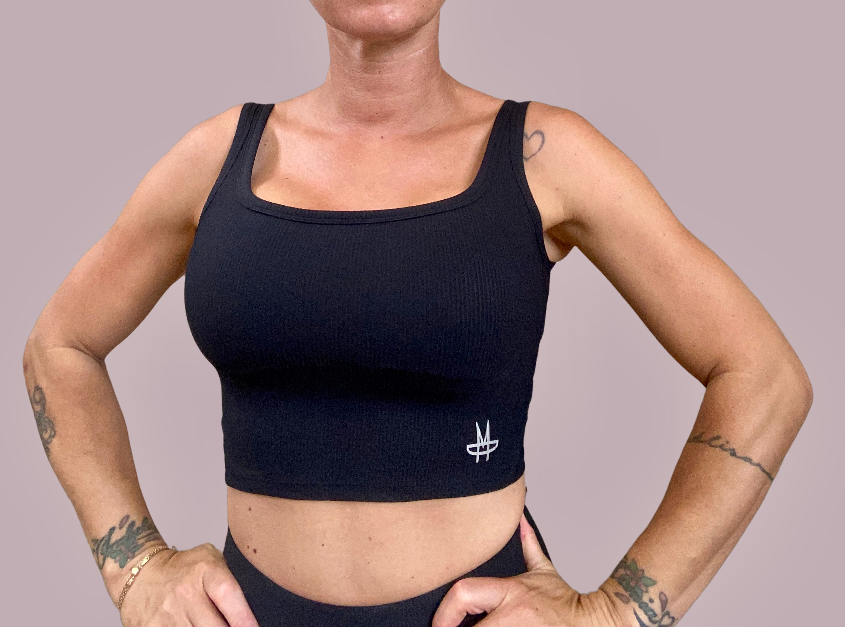 Ribbed Addiction Crop Top - Black